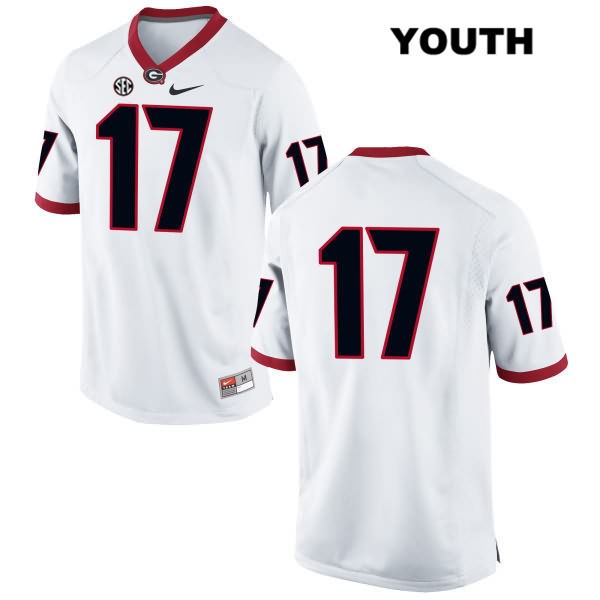 Georgia Bulldogs Youth Matthew Downing #17 NCAA No Name Authentic White Nike Stitched College Football Jersey AOP2456NW